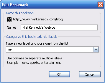 Google bookmarks