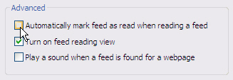 Mark feed read preference