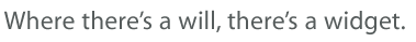 Apple Dashboard where there's a will there's a widget