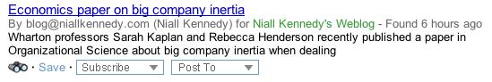 Ask.com individual blog search result