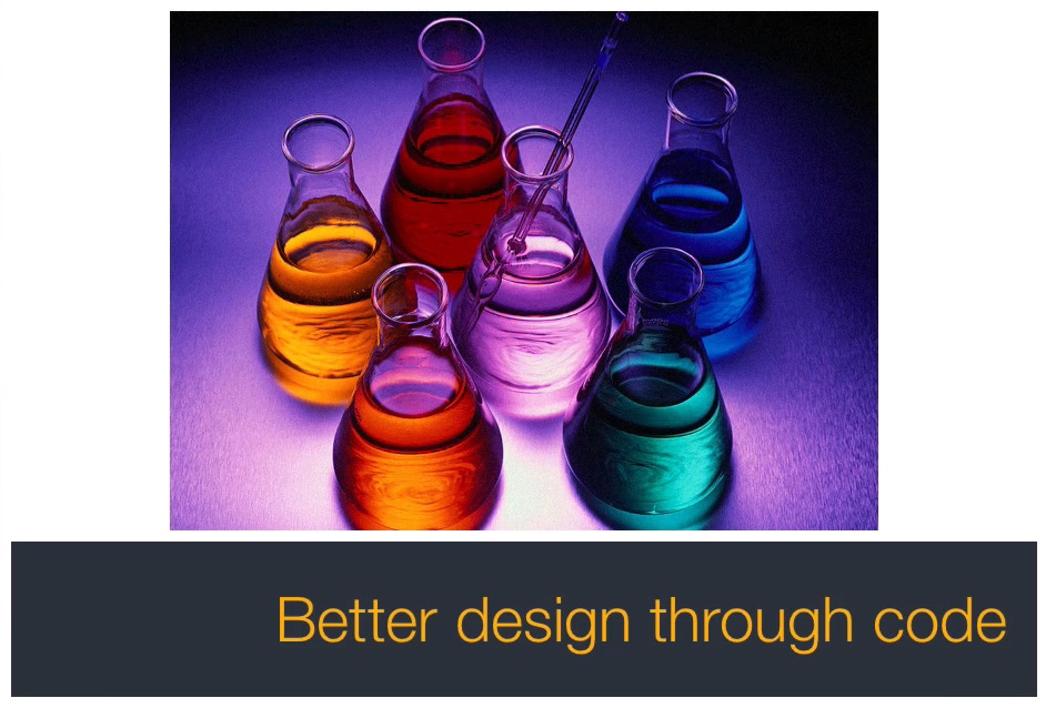 Title slide of Niall Kennedy presentation to BayCHI: Better design through code
