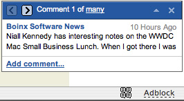 Blogger Web Comments for Firefox