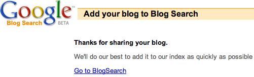 Google blog ping