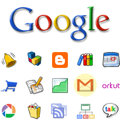 Google services with Gmail highlighted