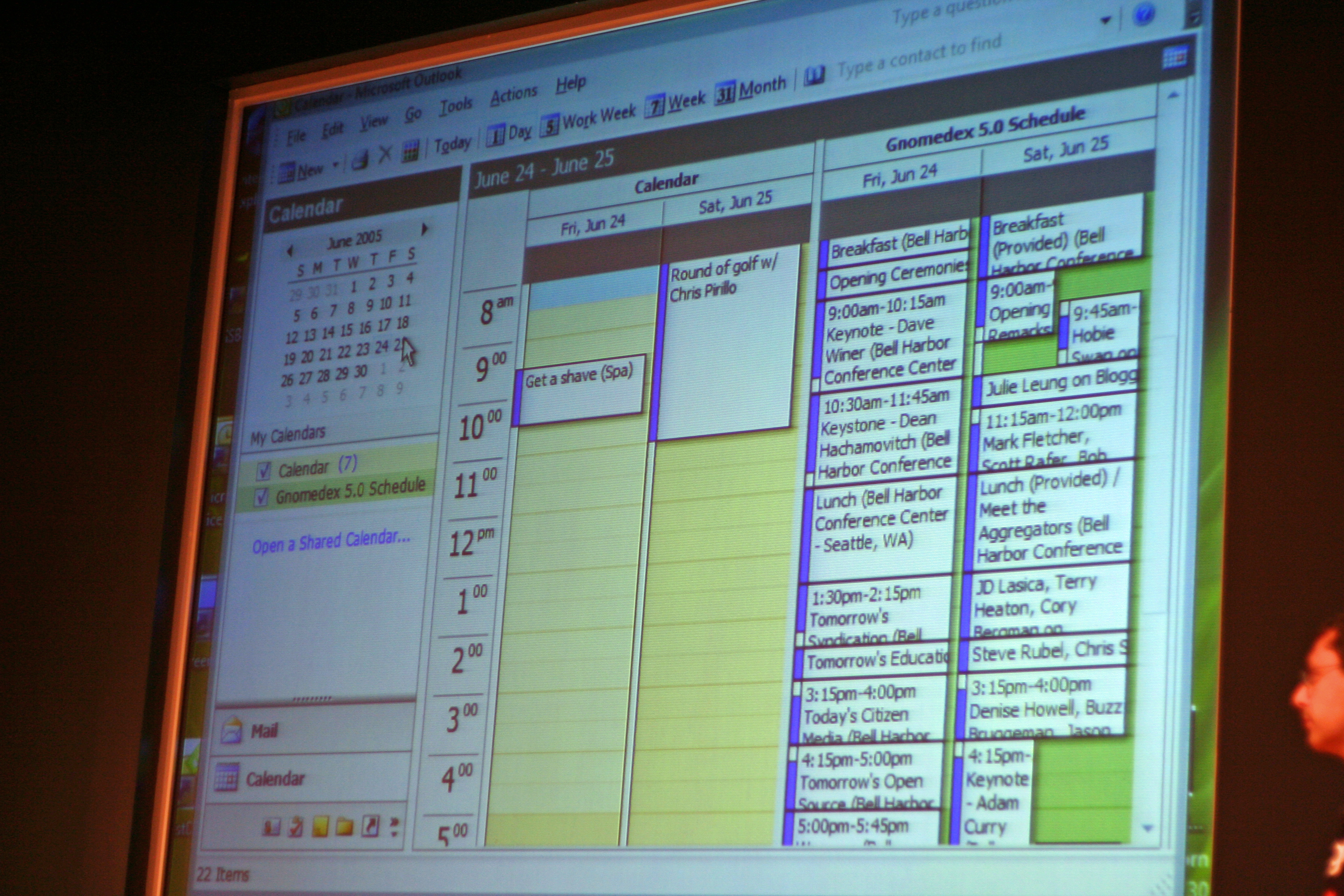 ICS enclosures in Outlook