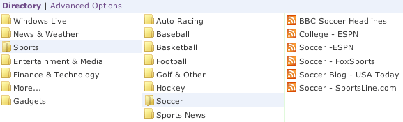 Windows Live homepage customization