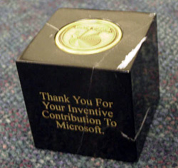 Microsoft patent award cube