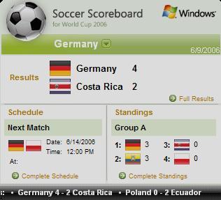Microsoft Soccer Scoreboard