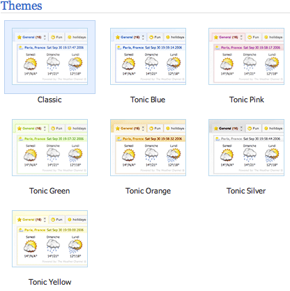 New Netvibes themes