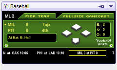 Yahoo scoreboard plugin