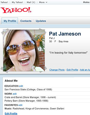 Yahoo! Profile