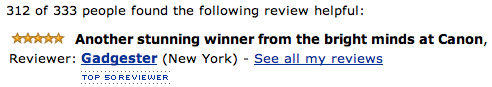 Sample review from Amazon