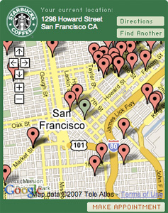 Starbucks meeting planner Google Gadget