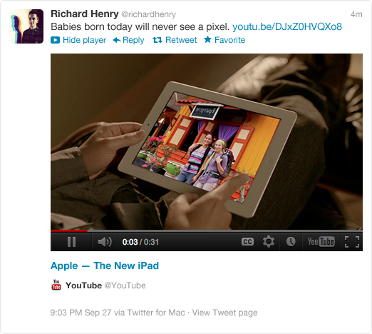 Twitter Card player