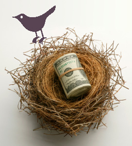 Twitter cash in bird's nest