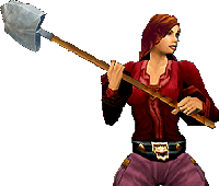 World of Warcraft female human with shovel